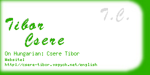 tibor csere business card